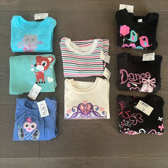 Baby girl long sleeve tops 6/9M NWT retail $25ea - Picture 2 of 4